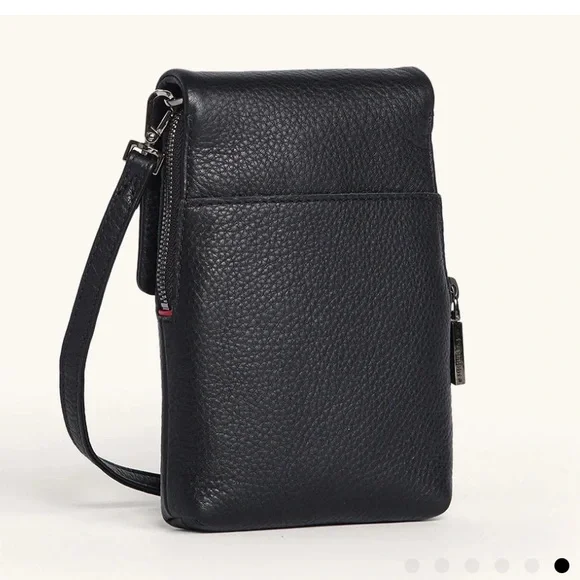 Hammitt VIP Mobile Black Leather Crossbody Bag - Picture 13 of 15